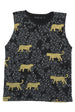 LEOPARD DIAMOND TANK TOP BLACK - Zuttion