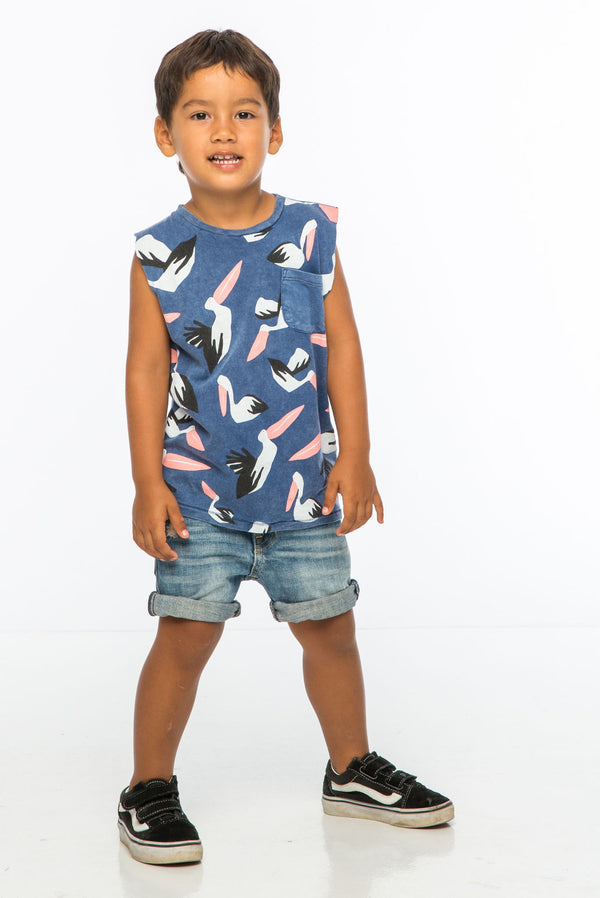 PELICAN TANK TOP POCKET NAVY - Zuttion