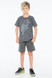 HELL YEAH S/S ROUND NECK T CHARCOAL - Zuttion