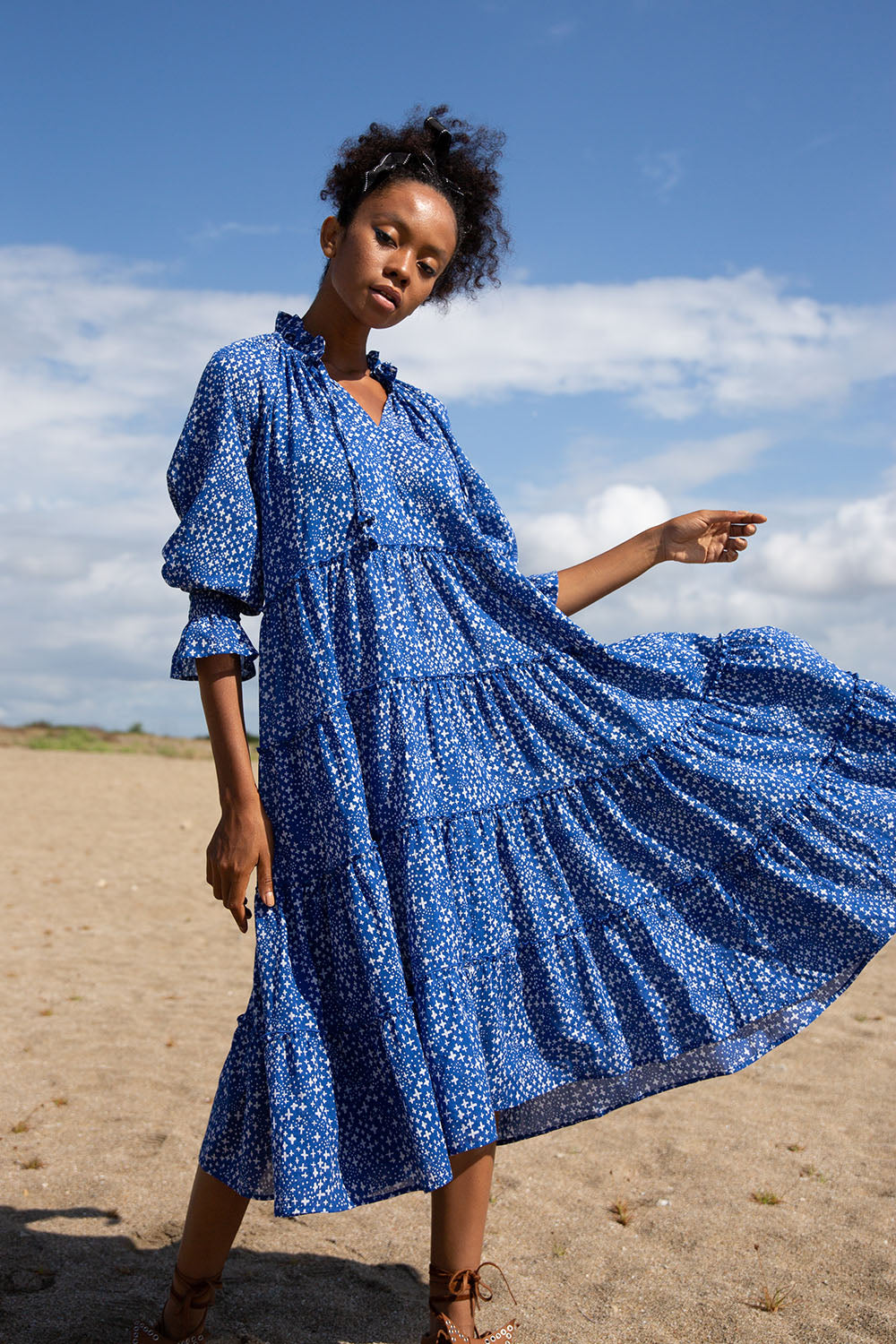 indigo midi dress Indigo Asymmetric Midi dress