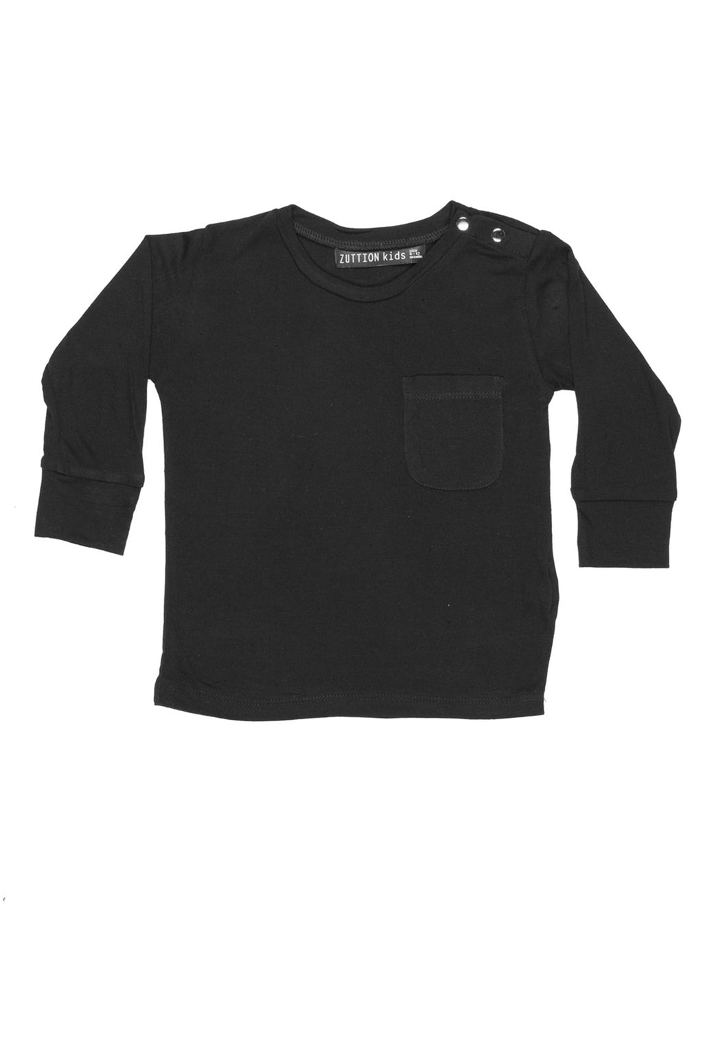 Baby Long Sleeve Tee Black - Zuttion