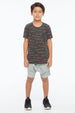 TOO MANY RULES S/S ROUND NECK POCKET T CHARCOAL - Zuttion