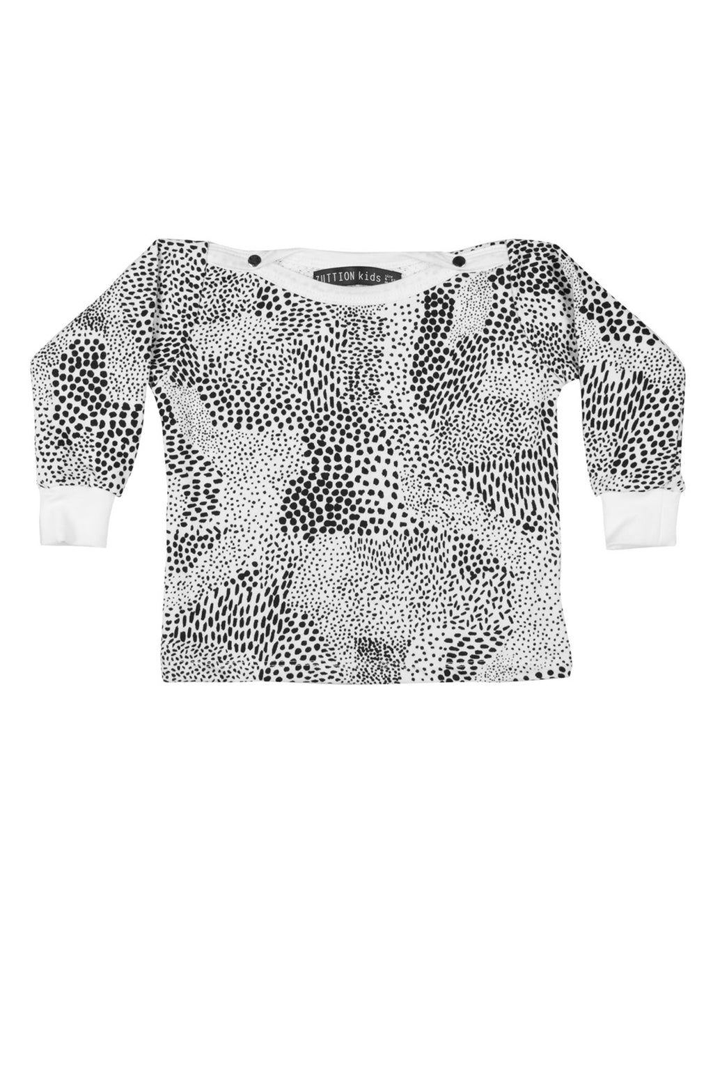 Abstract Baby Sweater White/Black - Zuttion