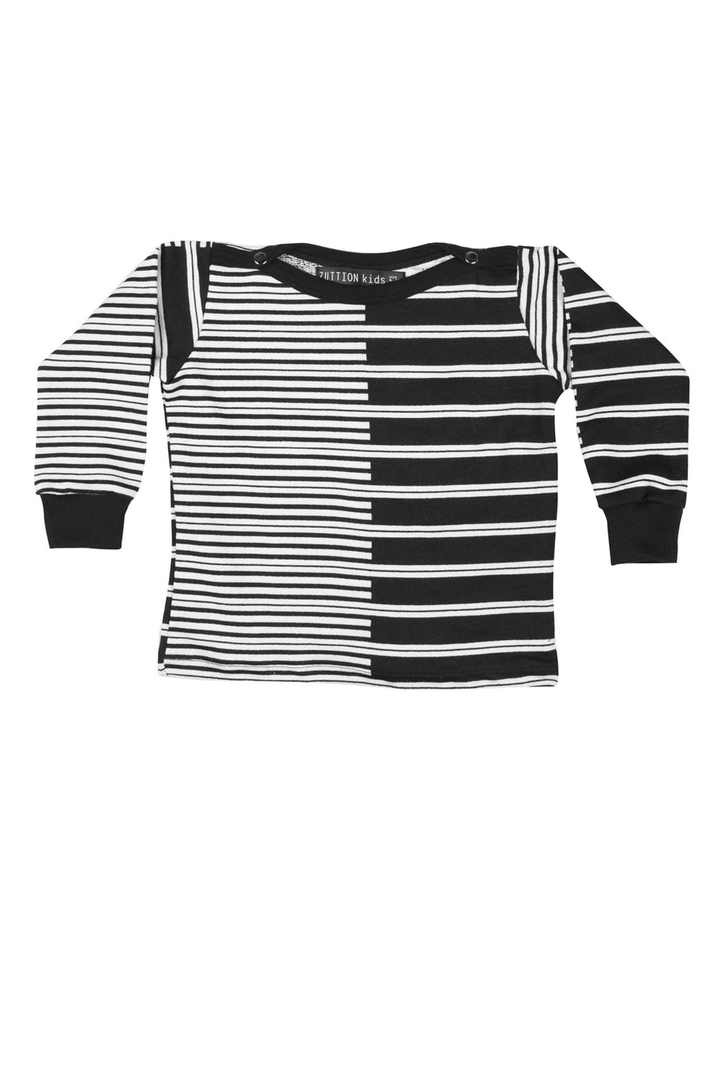 2 Stripes Baby Sweater White/Black - Zuttion