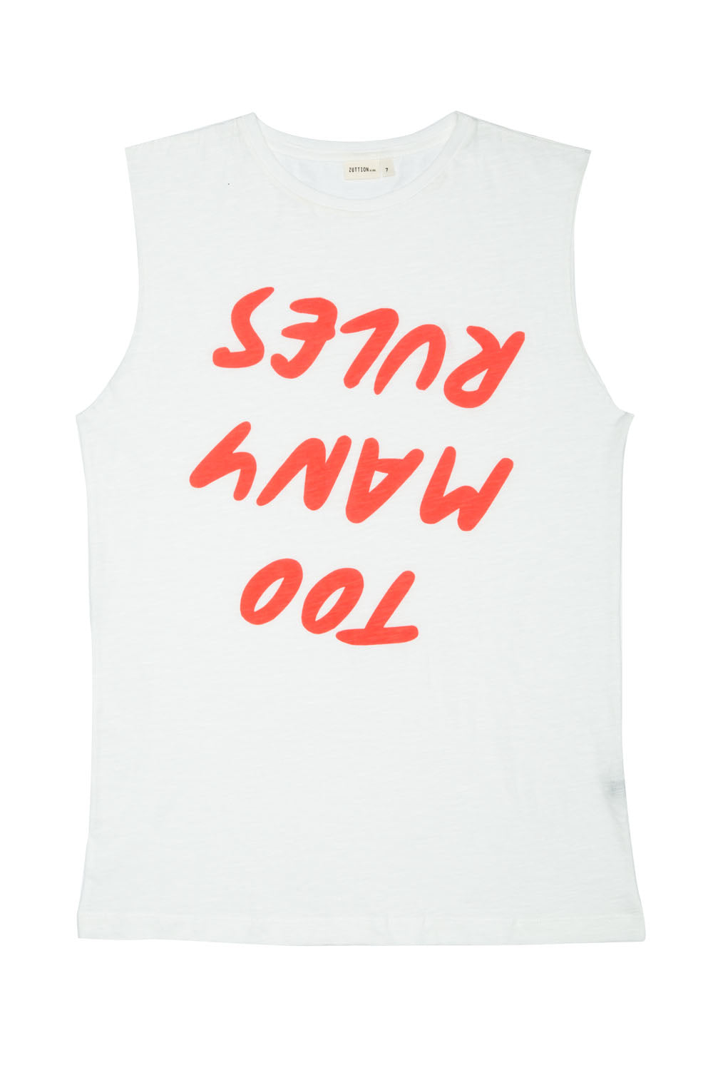 TOO MANY RULES TANK DRESS WHITE - Zuttion