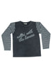 ROLLIN WITH THE HOMIES L/S ROUND NECK T CHARCOAL