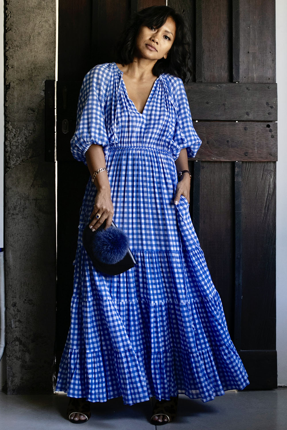 Gingham maxi deals